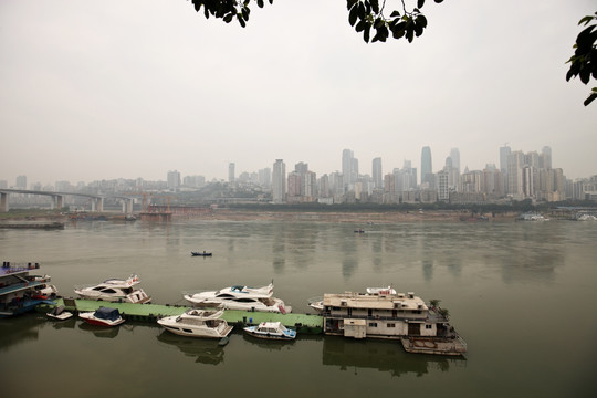 阴雨重庆 渝中半岛