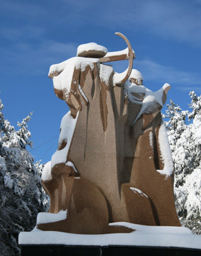 雕塑雪景