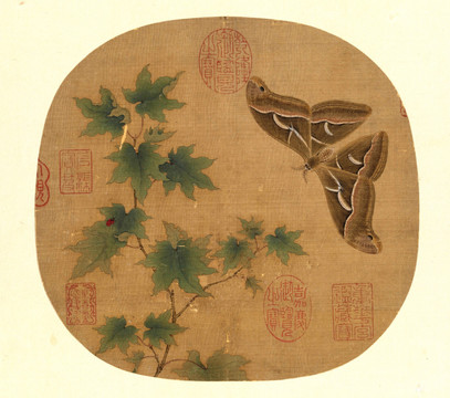 宋 佚名 青楓巨蝶圖