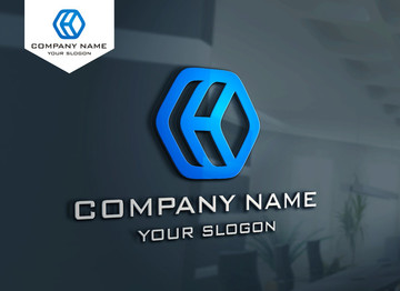 H字母大氣LOGO設計