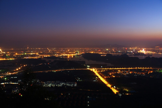 肇庆将军山风光夜景