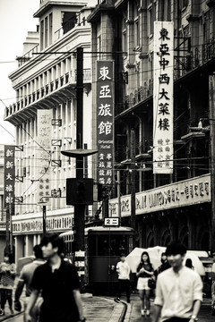 老上海南京路建筑风光