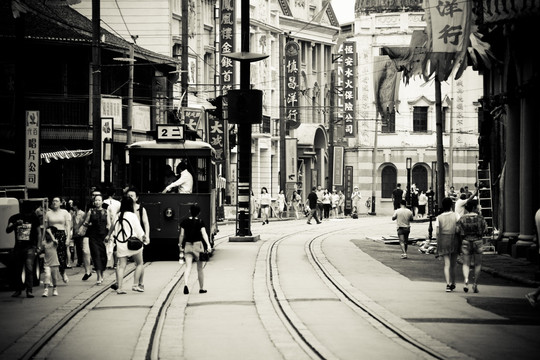 老上海南京路街景