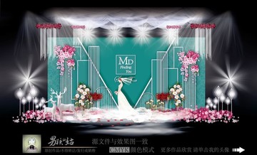 白綠色主題婚禮 大理石主題婚禮