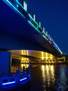 浦南运河的夜景