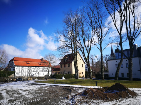 雪后的德国村庄