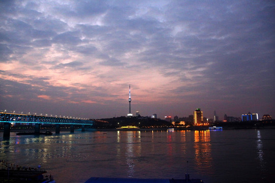 武汉长江大桥 夜景