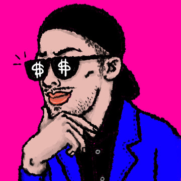 搞怪戴墨鏡的男孩