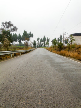 乡村公路道路高清摄影图