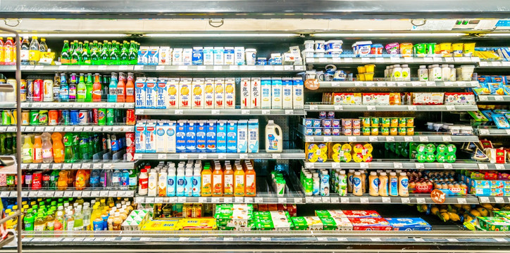 高像素 超市冷藏区 超市内景