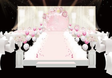 粉色浪漫婚禮