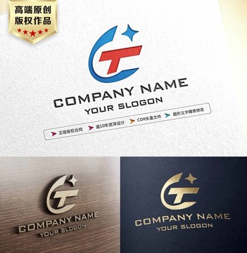 T字母LOGO 标志设计