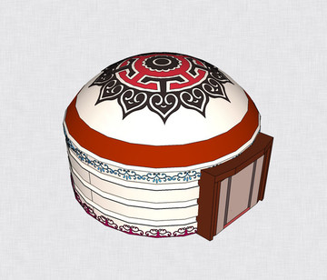 sketchup模型蒙古包
