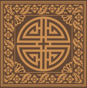 中式毛毯圖案