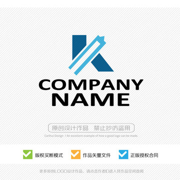 字母K標(biāo)志 LOGO設(shè)計