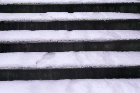 台阶 积雪