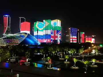 杭州钱江新城夜景