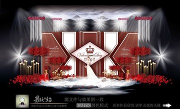 紅白色婚禮 婚禮背景 婚禮