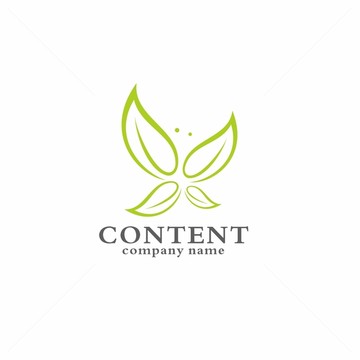 蝴蝶logo 綠葉logo