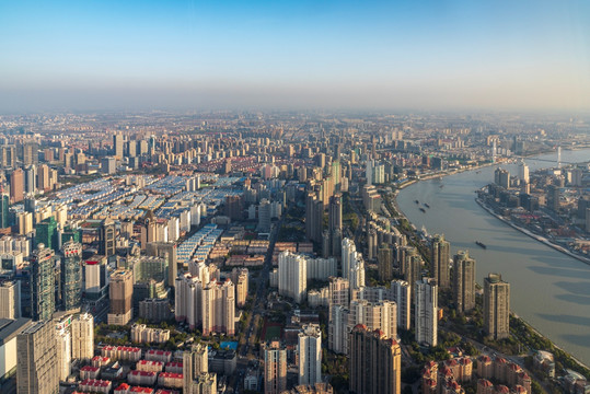 上海黄浦江 浦东沿岸 建筑