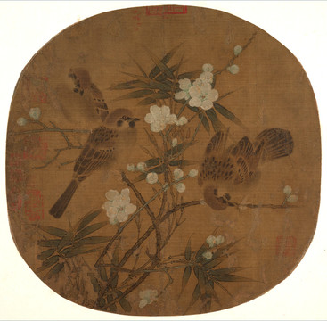 宋 佚名 竹梅雀圖