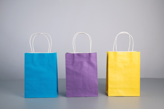彩色购物纸袋