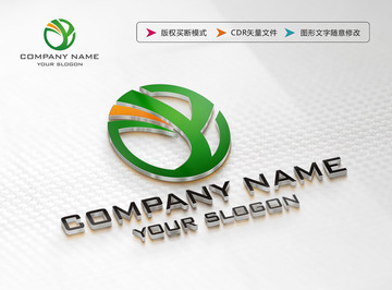 Y字母LOGO设计 绿色标志