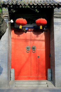 中式红门 北京四合院门