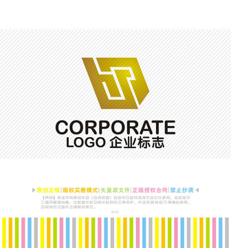 HP字母logo