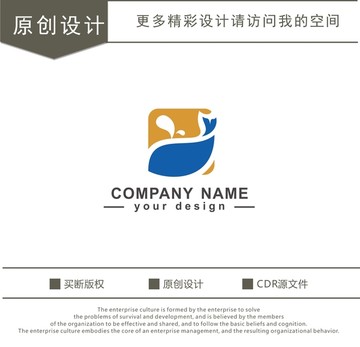 鯨魚 文化公司 logo