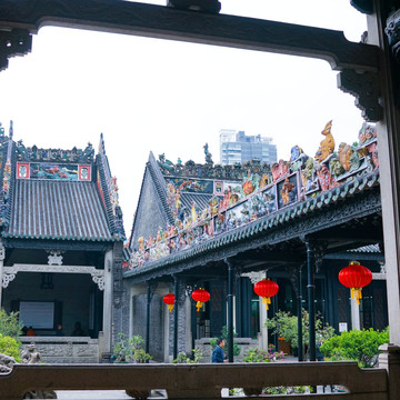 雕刻 陈家祠 祠堂