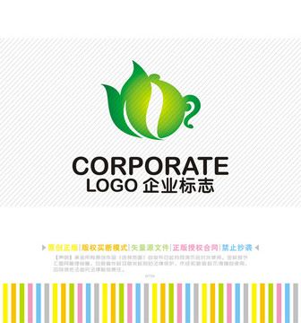 茶庄茶叶logo