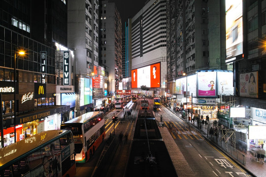 香港街头夜景