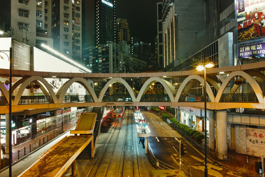 香港街头夜景