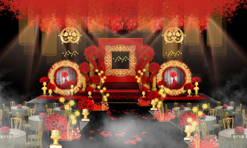 紅金色婚禮 歐式婚禮 相框婚禮