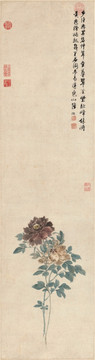 明 陸治 牡丹圖軸