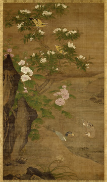 明 呂紀 四季花鳥圖夏