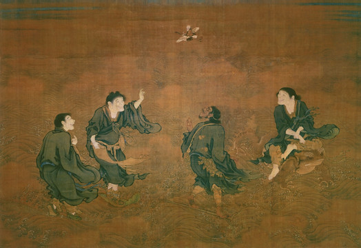 明 商喜 四仙拱壽