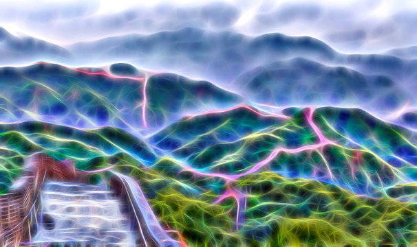 電腦藝術(shù)畫(huà) 長(zhǎng)城