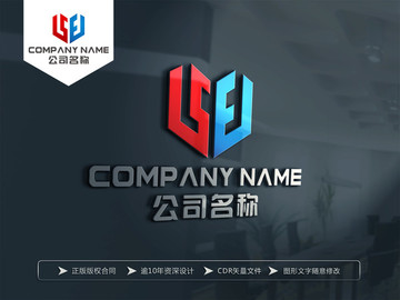 SF字母LOGO设计 标志设计