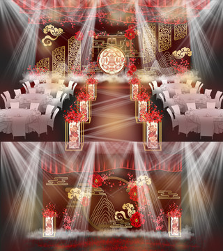 中式婚禮紅色婚禮紅金色婚禮