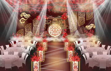 中式婚禮紅金色婚禮