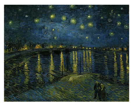 梵高 羅納河上的星夜