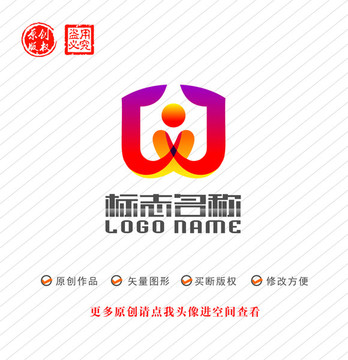 GJXW标志人教育人才logo