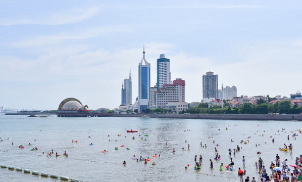 青岛栈桥景区 栈桥海景建筑