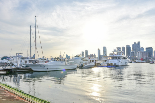 青岛帆船中心风光 城市海港