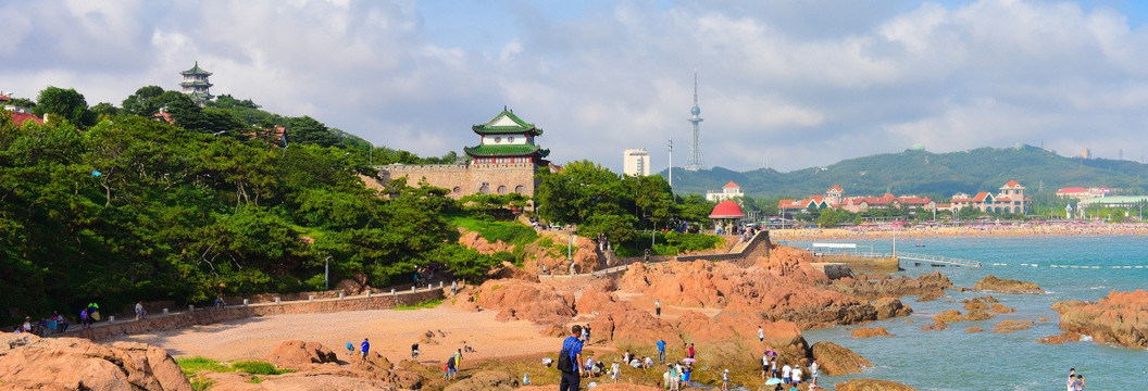 青岛风光 鲁迅公园 海边风光