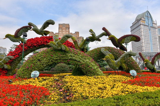 立体花坛 城市景观设计