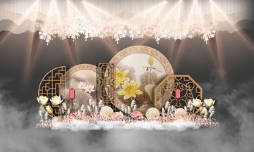 新中式婚禮 中國(guó)風(fēng)婚禮 迎賓區(qū)