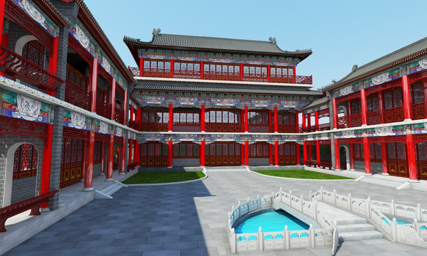 四合院 四合院院落 雙層四合院